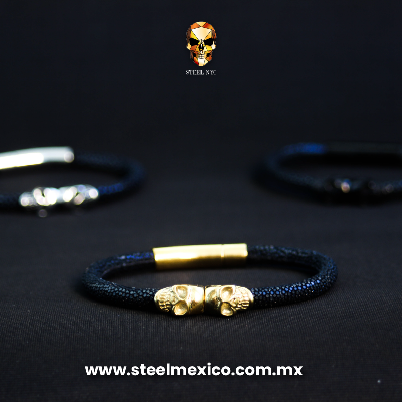 Stingray Skull Bracelet Gold