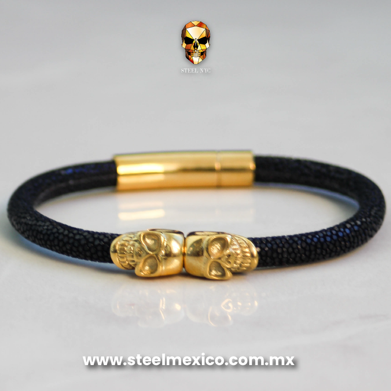 Stingray Skull Bracelet Gold