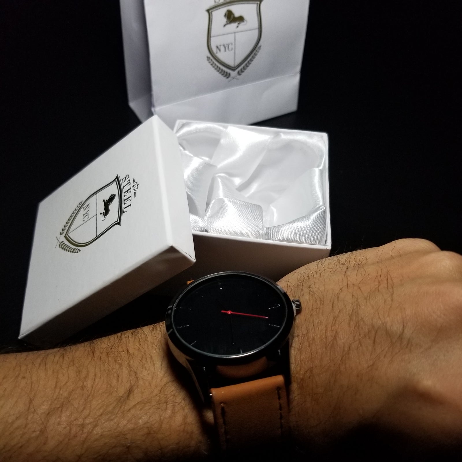 Reloj Steel Luxury Cafe con Negro