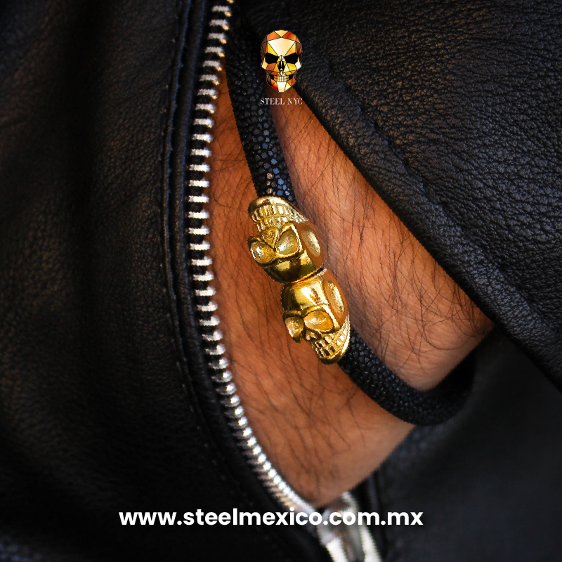Stingray Skull Bracelet Gold