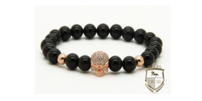 Black Onyx Rose Gold Diamond BrainMaster Skull