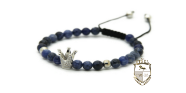Blue Veins Silver  Diamond Crown