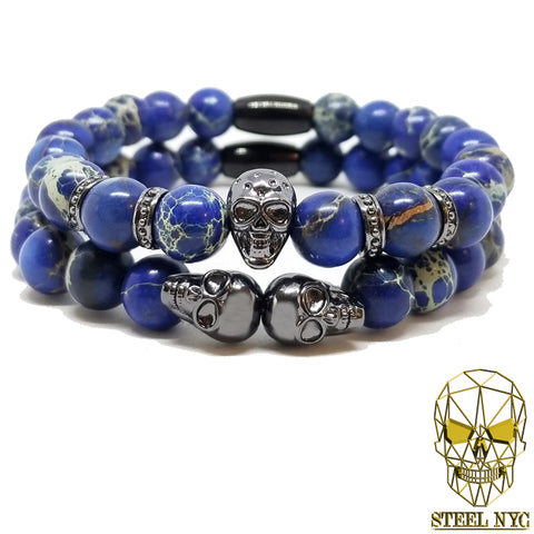 Diamond Eyes Skull Stack Gold