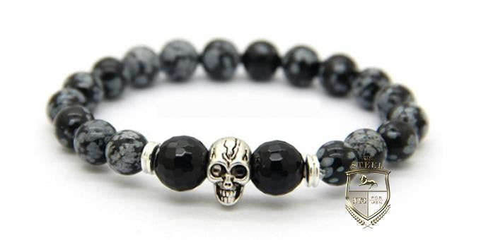 Gray & Black Silver Skull
