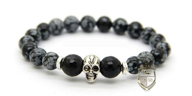 Gray & Black Silver Skull