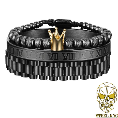 Supreme Black Crown Stack ( Triple Set Corona Negro)