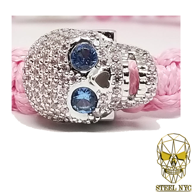 Big Skull Pink Sky Bracelet
