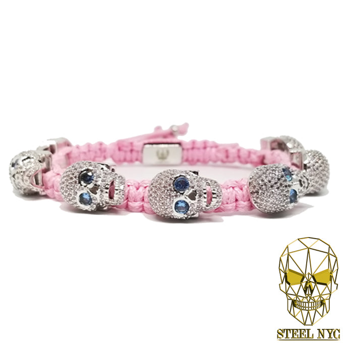 Big Skull Pink Sky Bracelet