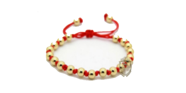 Red & Gold Braided MicroBeads