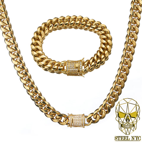 Set Cadena y Brazalete Chromatic Cubana