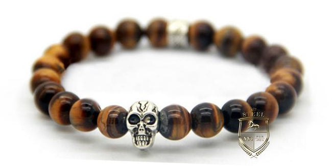 Tiger Eye Skull