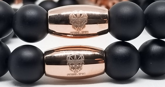 Danger Black Rose Skull Stack