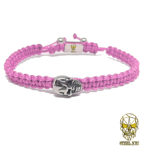 Brazalete Tejido Calavera Rojo