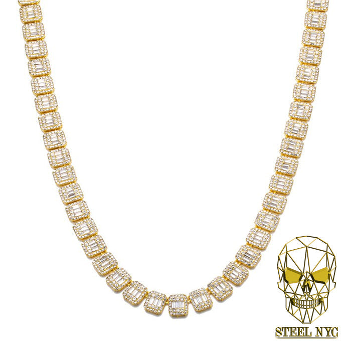 Cadena Diamantes Tennis  Oro 60CM