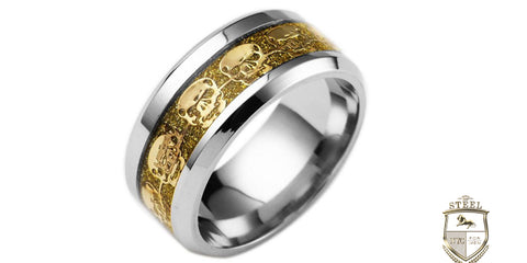 Anillo Antrax Cristales Dorado