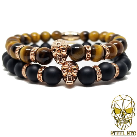 Diamond Eyes Skull Stack Gold
