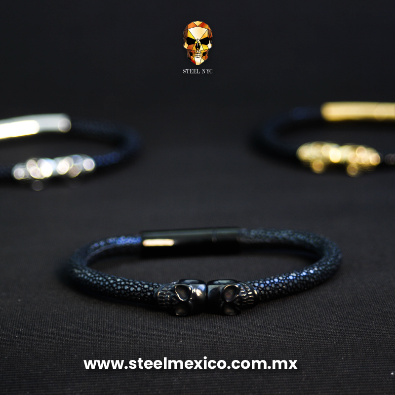 Stingray Skull Bracelet BLack