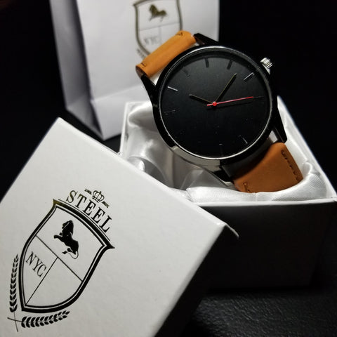 Reloj Steel Luxury Negro con Blanco