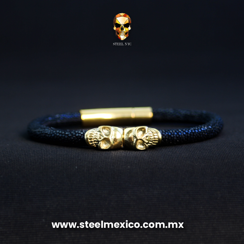 Stingray Skull Bracelet Gold