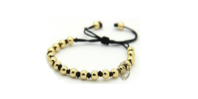 Black & Gold Braided MicroBeads