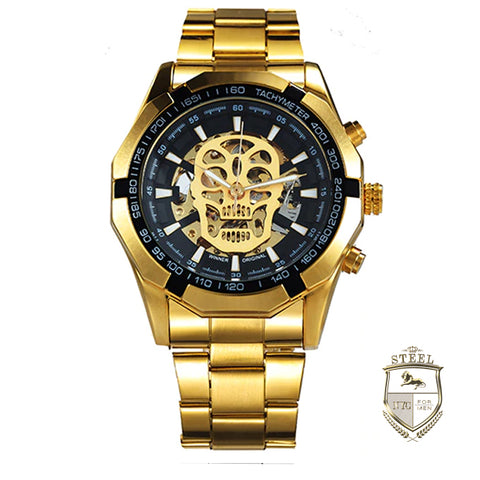 Reloj Diamantado Dorado Cuadrado