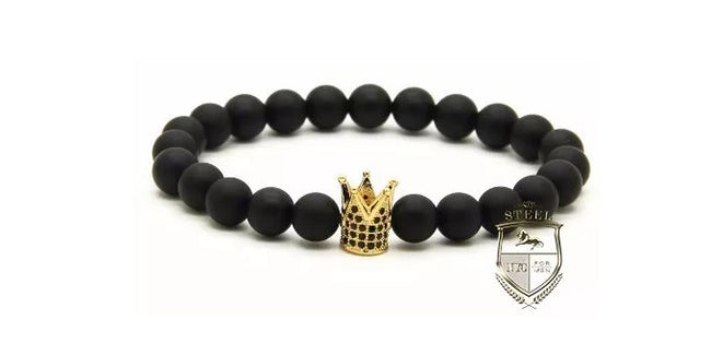 Black Matte Gold Diamond Crown