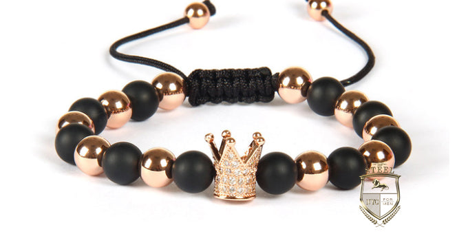 Black And Rose Gold Diamond Crown