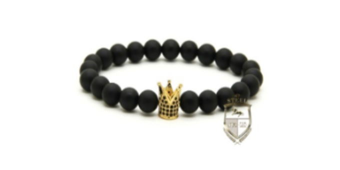 Black Stone Gold Diamond Crown