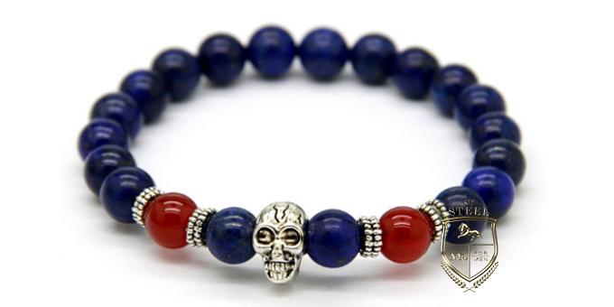 Blue & Red Skull