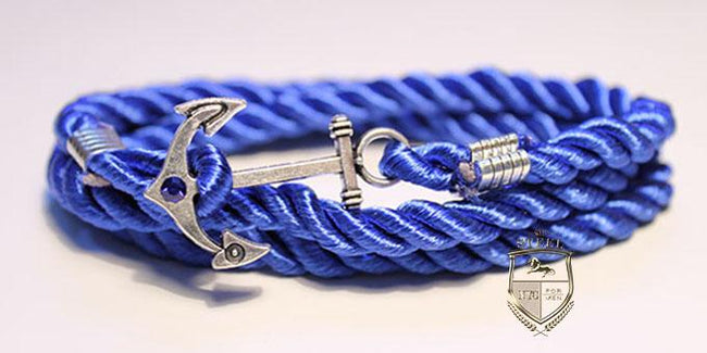 Blue Rope Silver Anchor
