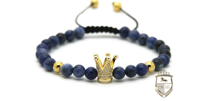 Blue Veins Gold Diamond Crown