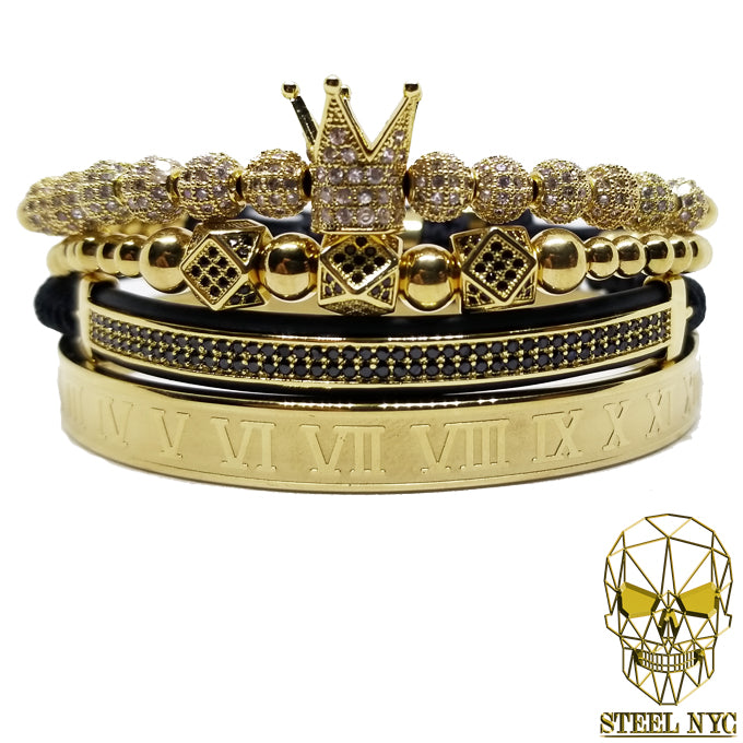 Supreme Black Gold Crown Stack ( Triple Set Corona Oro )