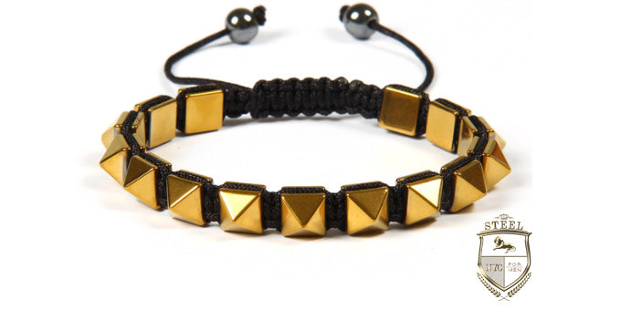 Gold Pyramid Bracelet