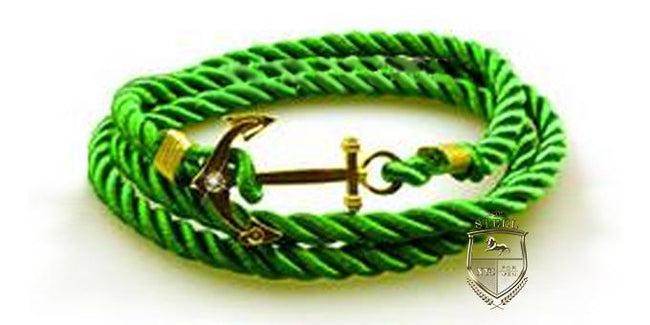 Green Rope Gold Anchor