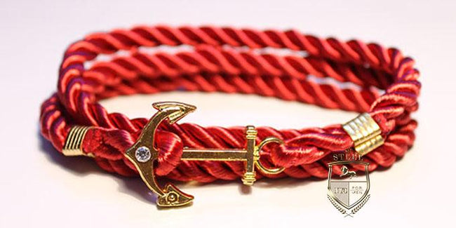 Red Rope Gold Anchor