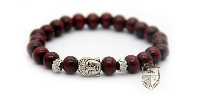 Red Wood Silver Buddha