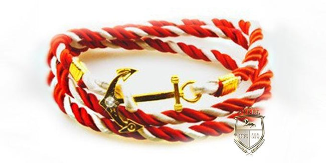 Red & White Gold Anchor
