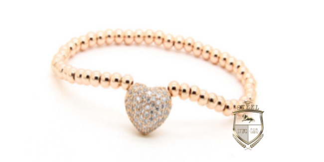 Rose Gold Diamond Heart