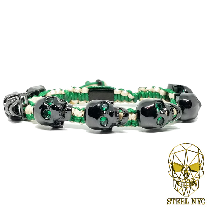 Big Skull Camo Green Bracelet