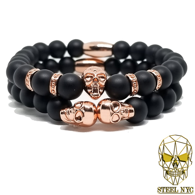 Danger Black Rose Skull Stack