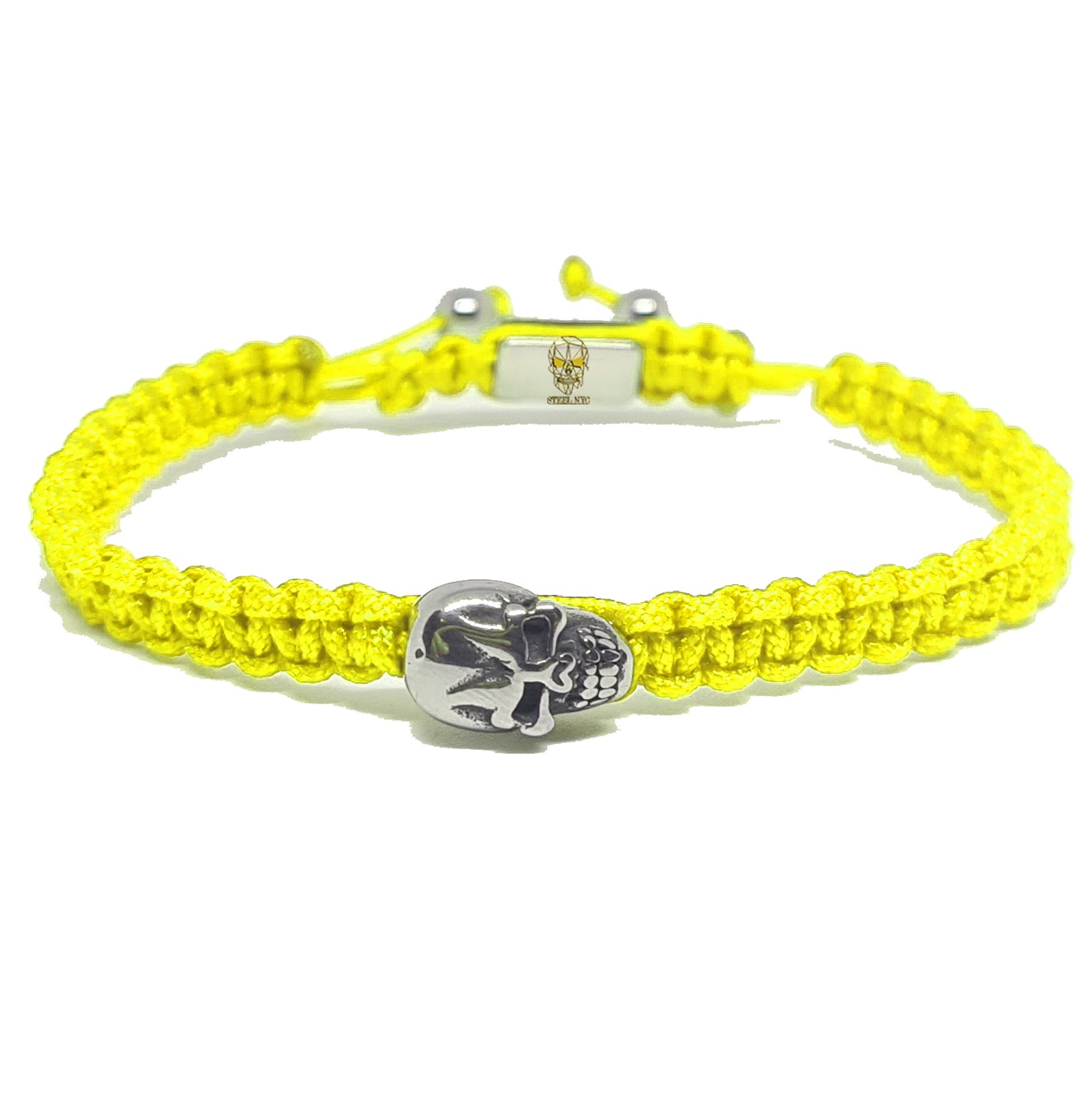 Brazalete Tejido Calavera Amarillo