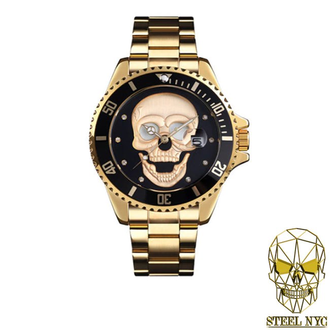 Reloj Calavera Lux Skull Black Gold