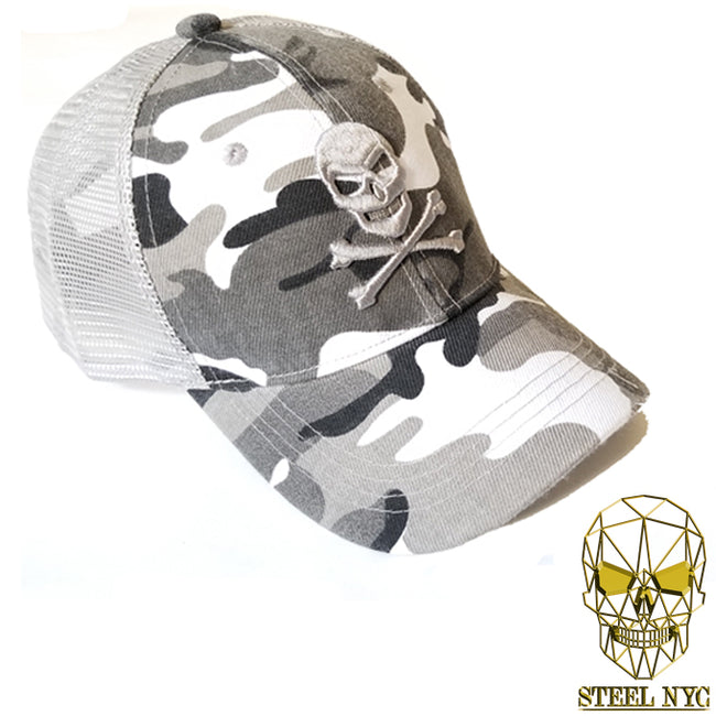 Gorra Calavera Danger Skull Camo Gris