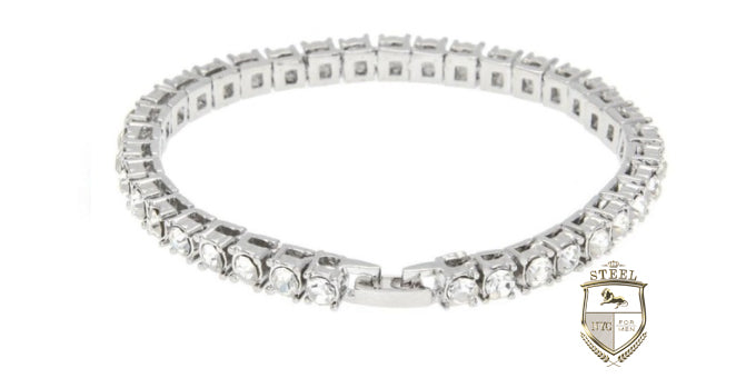 Diamond Silver Tennis Bracelet