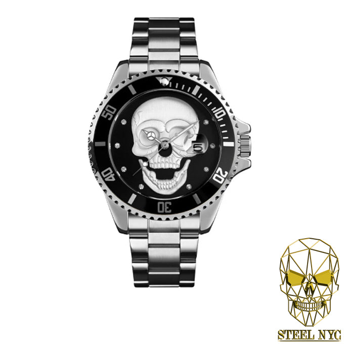 Reloj Calavera Lux Skull Black Silver