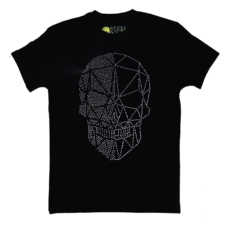 Playera Skull Face Off Piedra Plata